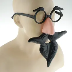 Новинка Забавные черные брови усы большой пенсне Хэллоуин Маскарадная маска очки реквизит для мужчин женщин