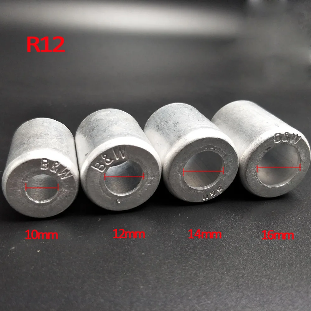 R12 25pcs each size 100 шт R12 R134 3/8 ''1/2'' 5/8 ''3/4'' алюминиевый обжимной наконечник для автомобильного кондиционера/A/C шланга алюминиевая крышка - Название цвета: R12 25pcs each size