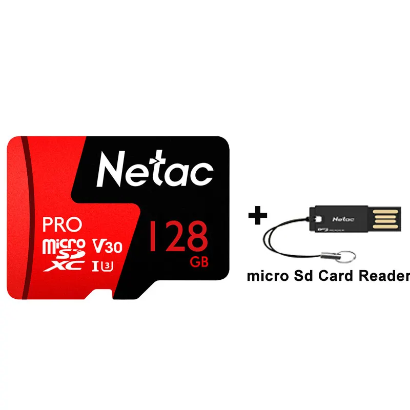 Netac Microsd 128 ГБ P500 Pro Class 10 карта памяти microSDXC V30 U3 UHS-I новая флеш-карта 128 ГБ для мобильного телефона - Емкость: TF-P500Pro-128G-Read