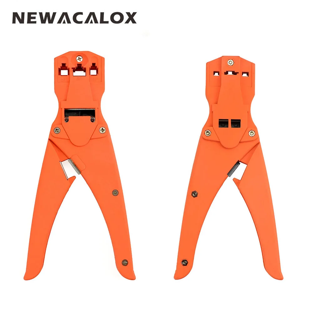 

NEWACALOX Tools Repair Modular Connector Modular Plug Stripping Stripper Network Cutting Crimping Wire Cutter Cable Crimper