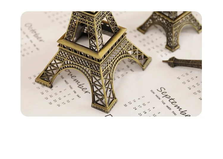8 см-60 см антиквариат бронза с Парижем в стиле ретро Эйфелева башня домашний декор стол орнамент статуя Металл Сталь