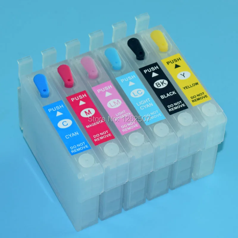 Refillable Ink Cartridge For Epson Stylus R270 T50 P50 1400 1410 1500W 1390 T60 R330 R265 R285 R360 RX560 RX585 RX685 RX560PX650 ink tank printer