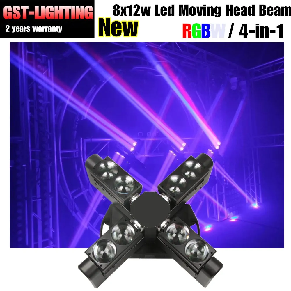 Бесплатная доставка 4 шт./лот паук 8X12W CREE Led Вечеринка DJ луч движущийся головной