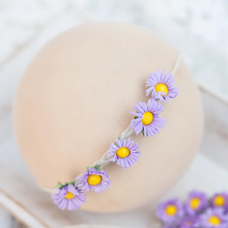 Baby Headband With Flower Girl Photo Shoot Newborn Photography Props For Studio  Princess Headwear Flower Hair Accessories crochet baby accessories