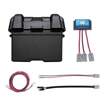 

BA826 Battery Box Case Without Voltage Controller Connected Three Plugs + plug to PV Male and Female Red and Black Wire Bellows