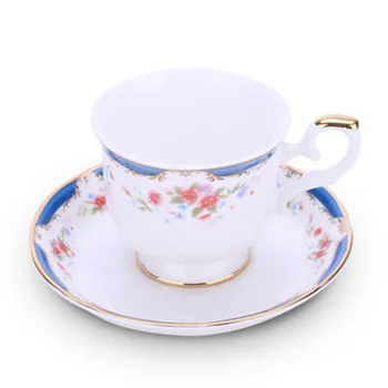 

Creative Classical European Style Ceramic coffee cup saucer Set British black tea cup dish set China Porcelian Cup Free Shipping
