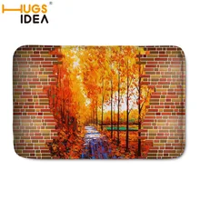 HUGSIDEA мягкий фланелевый коврик для кирпичной стены, толстый мягкий коврик для гостиной, коврик для гостиной, нескользящий ковер, одеяло для гостиной, коврик для ванной комнаты