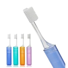 Цвет в случайном порядке! 1 шт., простая Ортодонтическая зубная щетка для путешествий, Защита зубов для взрослых и детей, зубная щетка для гигиены полости рта es