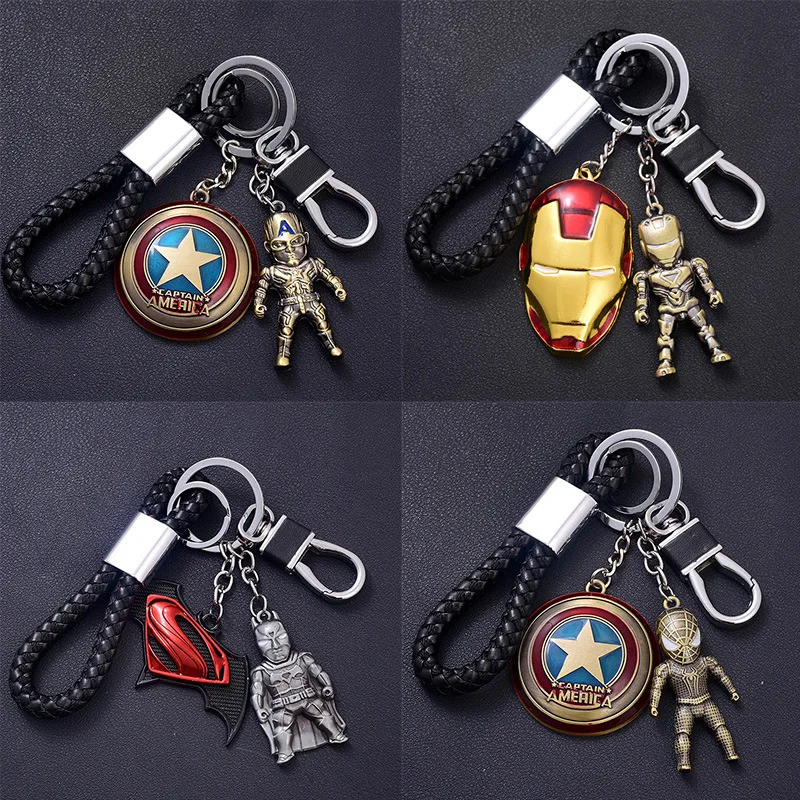 Мстители брелок Капитан Америка Супергерой Звезда Щит кулон брелок аксессуары на цепочке для ключей от автомобиля Бэтмен Marvel брелки