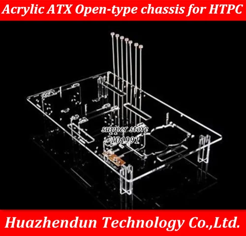

DEBROGLIE Free Shipping EMS DHL 1PCS Transparent Personality ATX Acrylic Open Type HTPC Chassis Computer Case