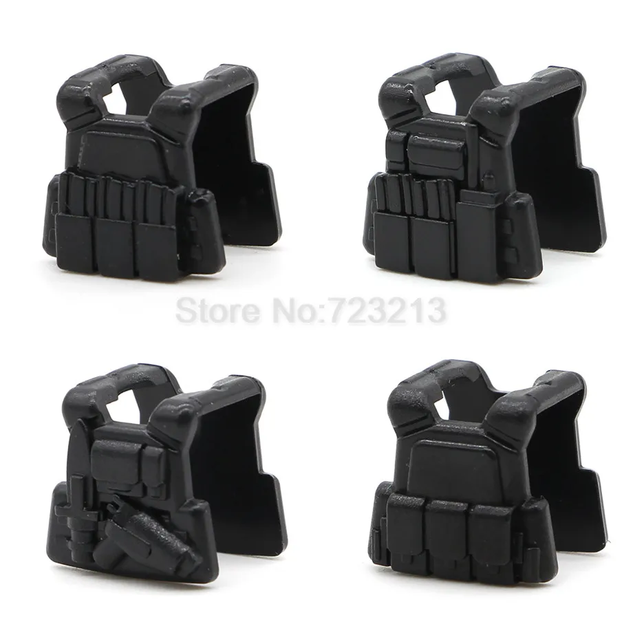 

40pcs/bag legoing Body Armor Military Set MOC Parts Accessories SWAT Model Building Blocks Brick Kits Toys for Children
