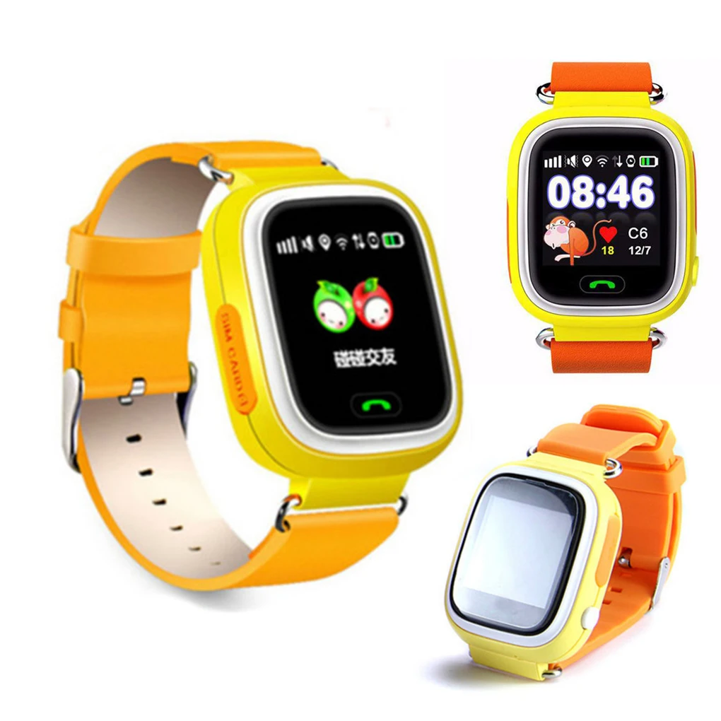 

Q90 GPS Phone Positioning Children Watch 1.22 inch Color Touch Screen WIFI SOS Smart Watch Baby