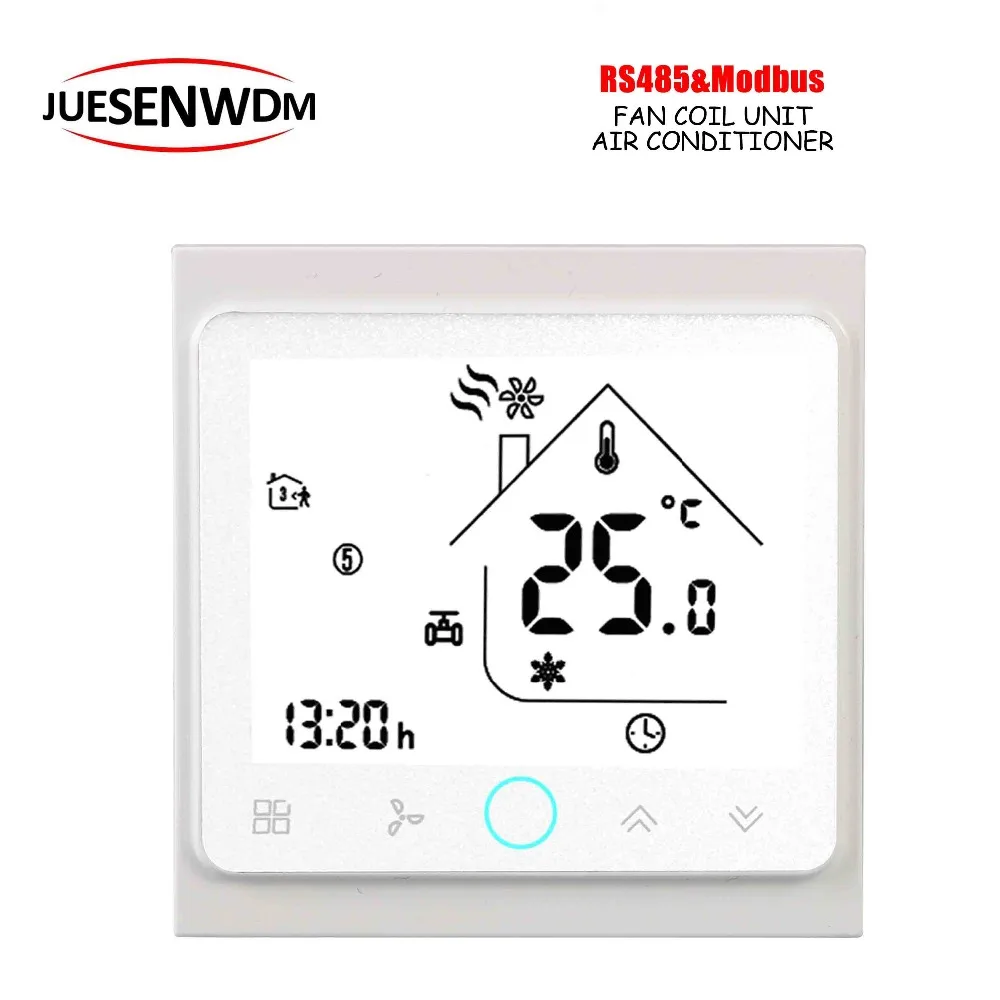 

2Pipe cooling heating Air Conditioning Type fan coil unit thermostat RS485 Proportioneel valve 0-10V signaal control