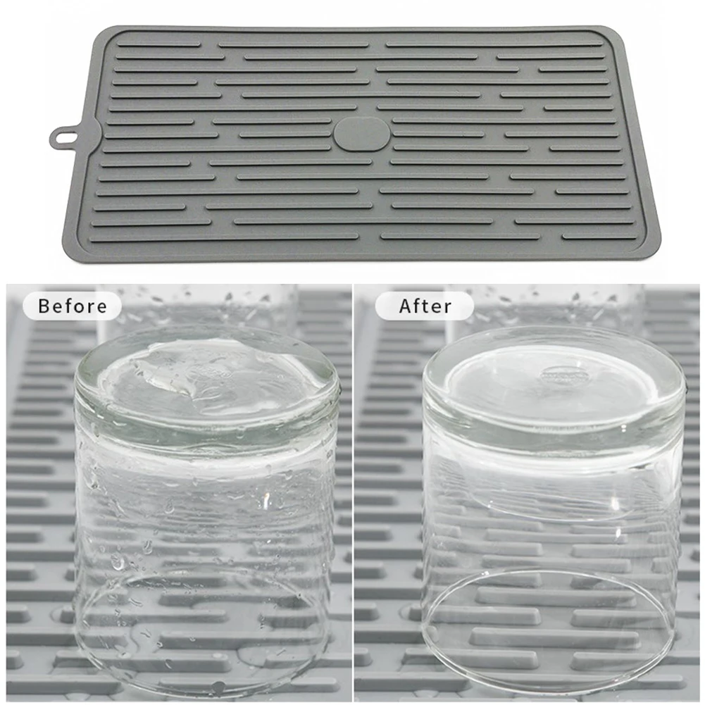 

Silicone Dish Drainer Tray Large Sink Drying Rack Worktop Storage Rack Organizer Cutlery Drip Plate Kitchen Holder Drying Rack