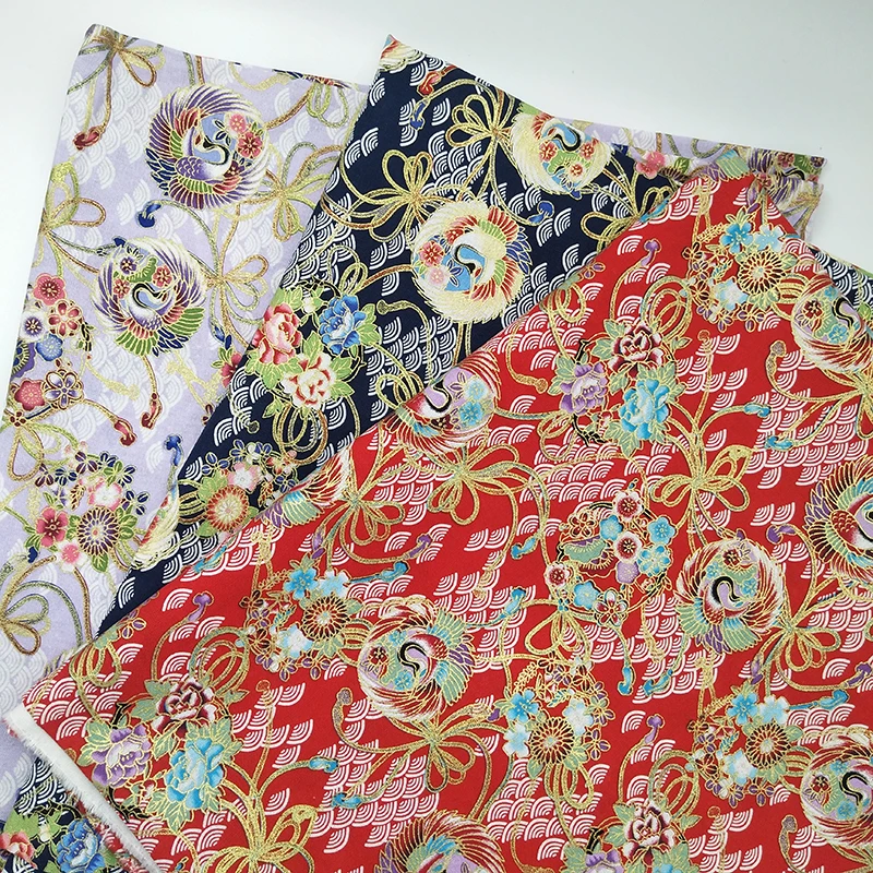 

Beautiful Wide 140cm Phoenixl Bird Printed Cotton Fabric Quilting Patchwork Sewing Material DIY Girl Dress /women suit Clothing