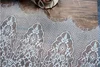 3Y/lot Eyelash Lace Fabric 30cm width Decorative High Quality Soft Off White Black Nylon Eyelash Lace Trim Wedding Dress Fabric ► Photo 3/6