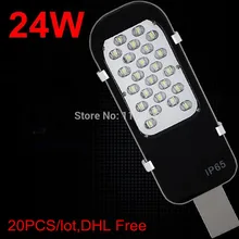 20 шт. 24*1 Вт высокой мощности светодиодные уличные лампы открытый светодиодный уличный свет 12 в 24 В AC85-265V теплый белый/холодный белый Светодиодный уличный свет