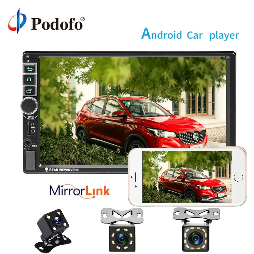 

Podofo 7'' 2din Car Multimedia Player Android Universal GPS Radio MP5 Stereo Audio Player Car Video Play Autoradio Bluetooth