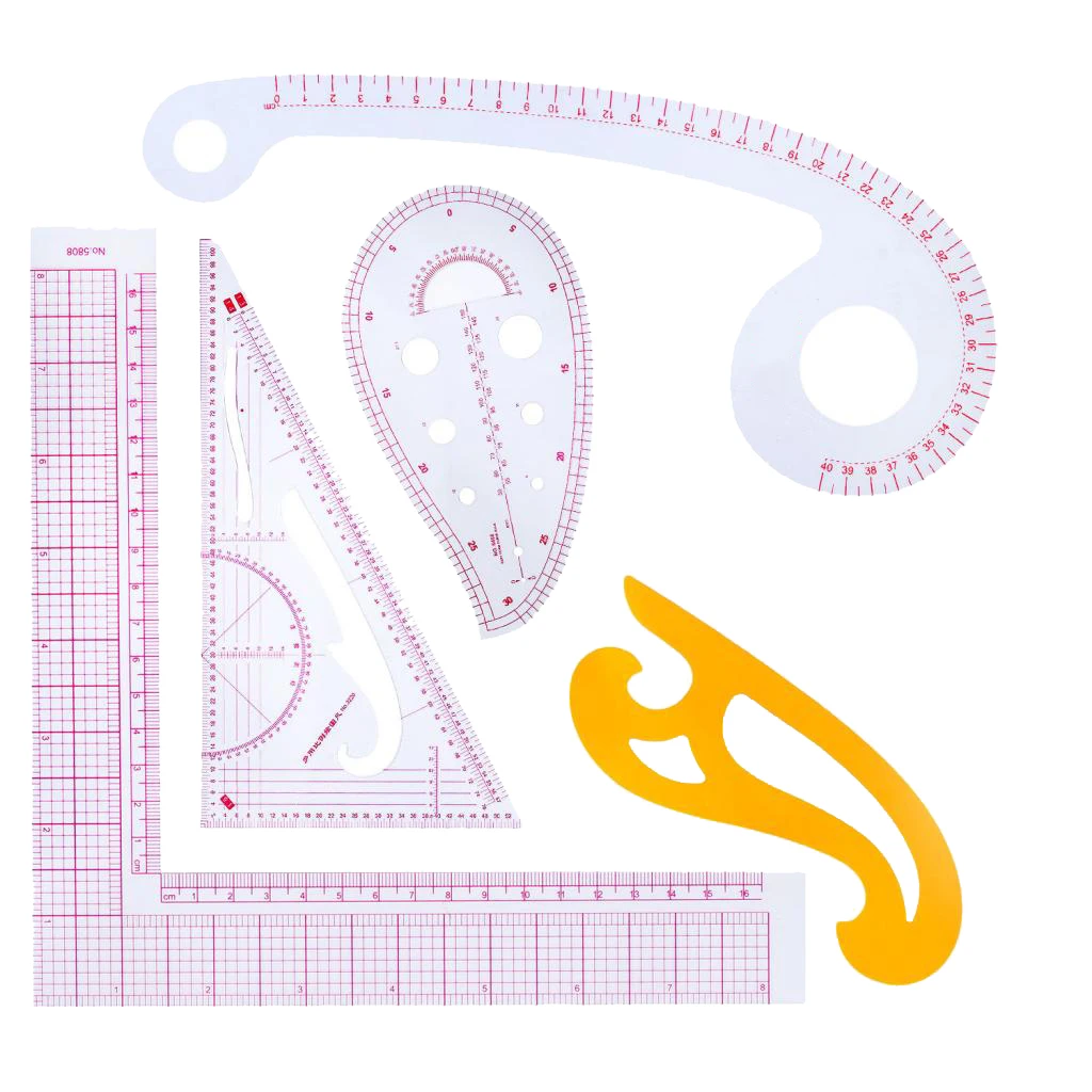 5Pcs French Curve Ruler Set For Tailors DIY Sewing Clothes Pattern Design Multi function