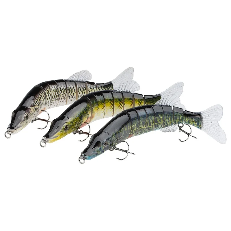 Bassdash Swimbaits мульти шарнирные кренкбейты Твердые Bluegill Щука приманка для пресной воды морской окунь игра рыбалка, 3-Pack, 20 см/70 г - Цвет: SwimPike (BSS)