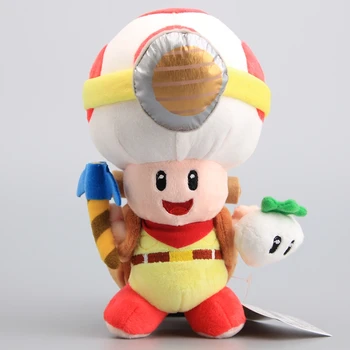 

2 Styles Super Mario Captain Toad Treasure Tracker Soft Dolls Cute Plush Toys Standing & Sitting Toad Stuffed Dolls 18-20 CM