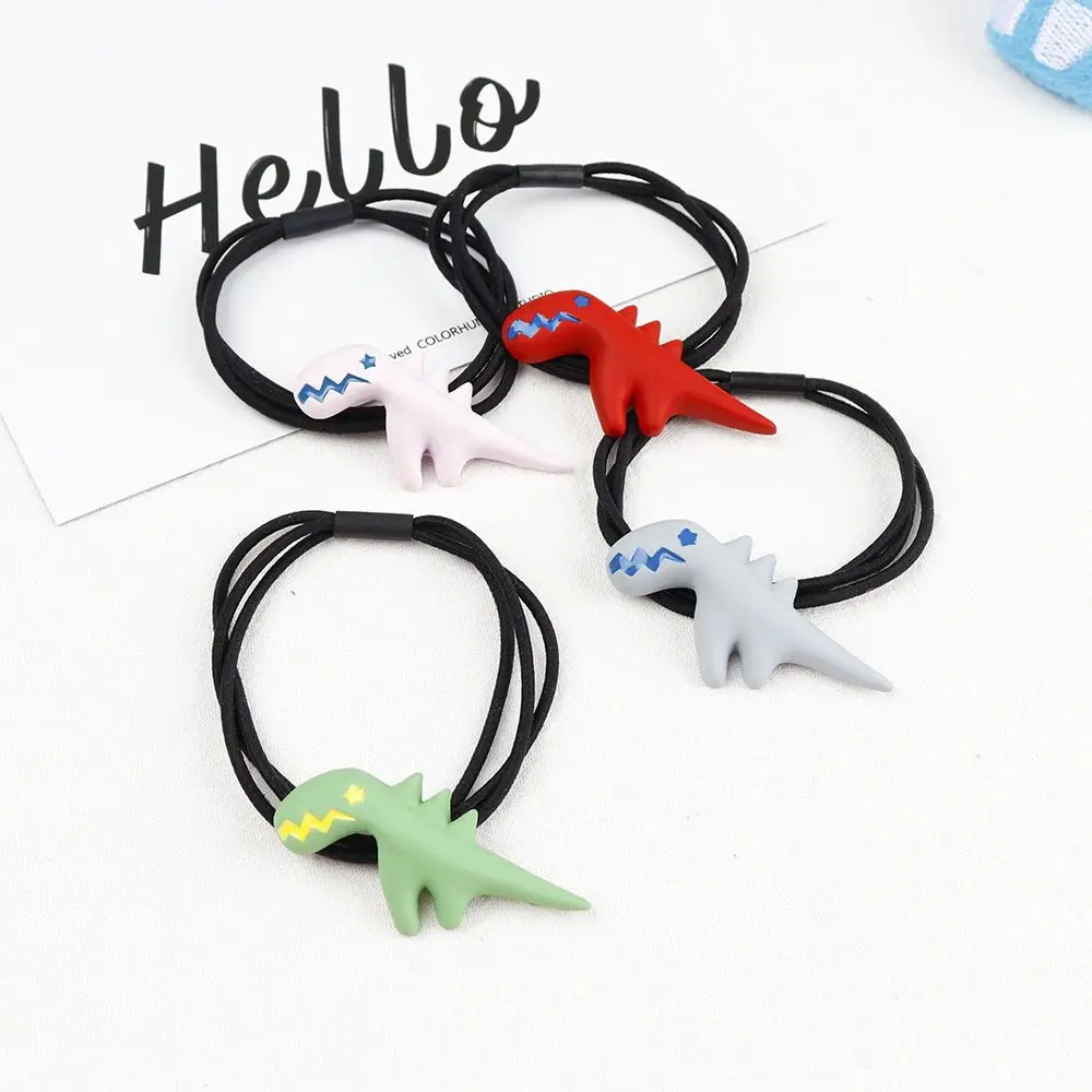 

1pc Cute Women Dinosaur Hair Ties Cartoon Hair Rope Bun Maker Simple Small Fresh Elastic Rubber Band For Girls Styling Accessory