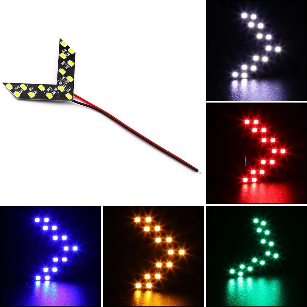 1 piece 14 SMD LED Arrow Panel For Car Rear View Mirror Indicator Turn Signal Light Car LED