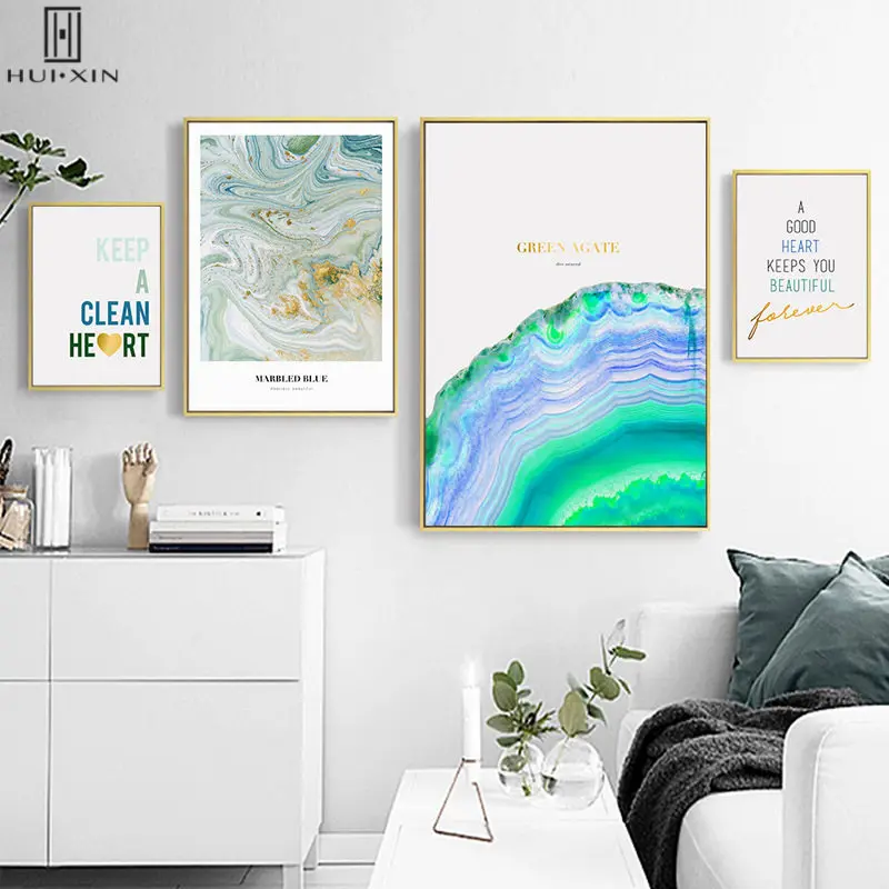 Modern Ins Style Color Composition Diamonds Unframed HD Pattern Canvas Poster Canvas Wall Painting Art For Home Room Decor