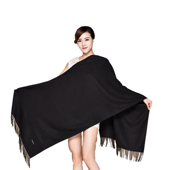 

Winter New White 100% Soft Women's New Lengthen Tippet Fashion Fine Tassels Cashmere Pashima Long Shawl Scarfs Wrap Warm