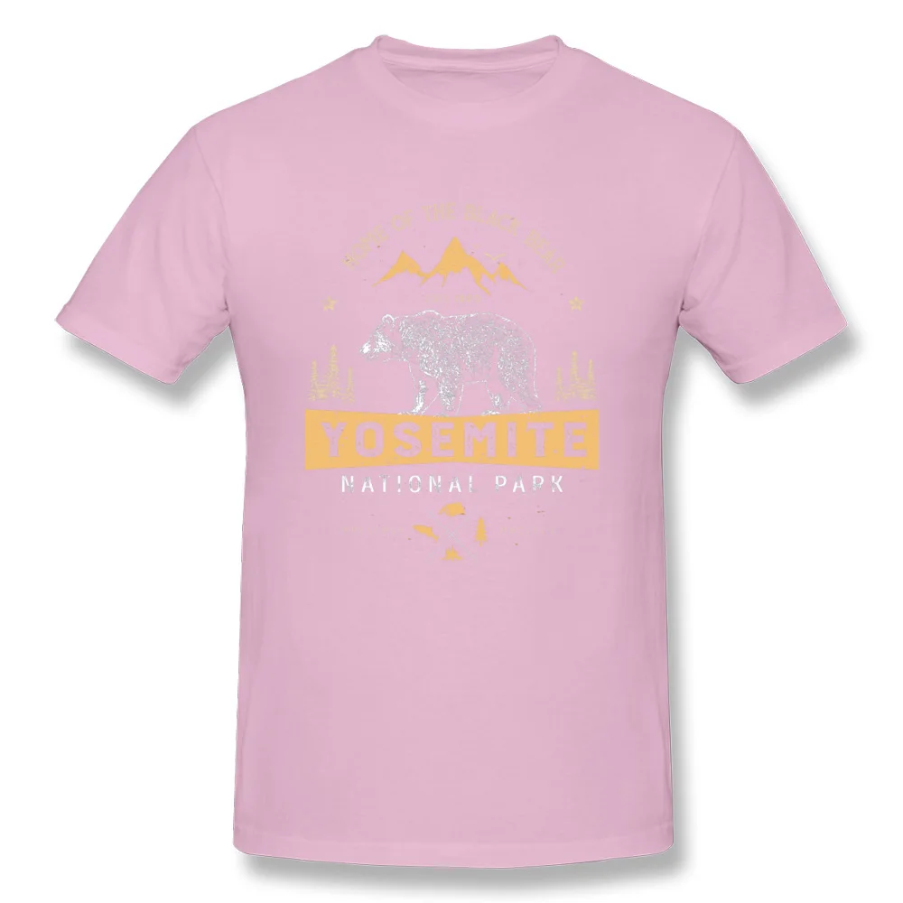 T Shirt Printed Mother Day 2018 Fashion Leisure Short Sleeve 100% Cotton O Neck Men Tshirts Leisure Tops Shirt Yosemite National Park California T shirt Vi pink