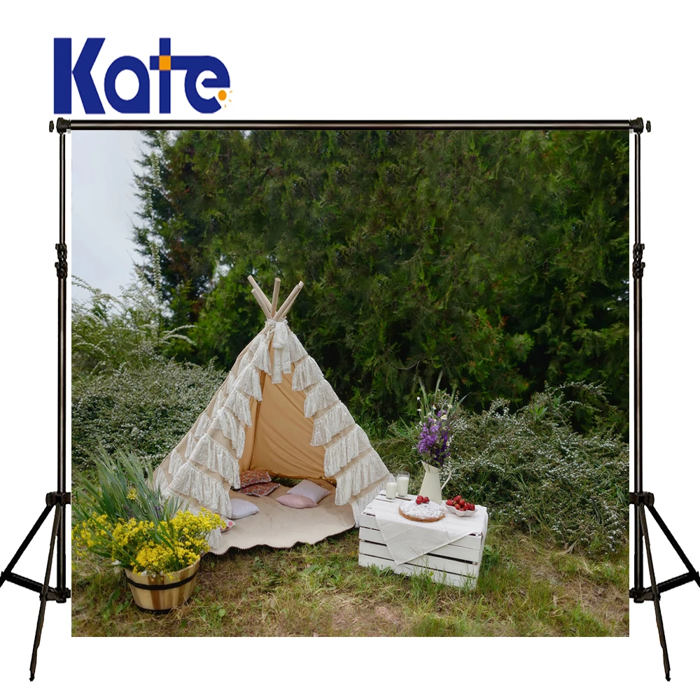 

10X10FT Kate Background to Newborn Photography Grass and Tent Backgrounds Scenic Photo Backdrops fondo photocall infants