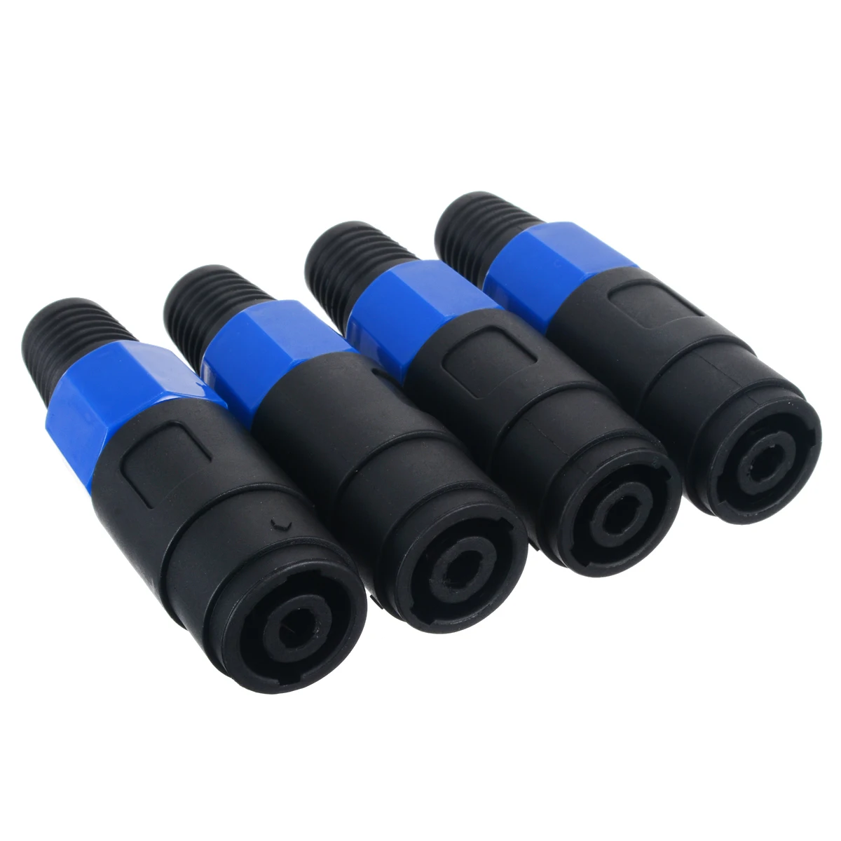 4Pcs/set 4x 4 Pin Pole Female Jack Speaker Cable Connector Solder Adapter Suitable for Microphone Audio Loudspeaker