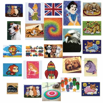 

animal 11 Cushion Latch Hook Kit Pillow Mat DIY Craft Flower 42CM 42CM Cross Stitch Needlework Crocheting Cushion Embroidery