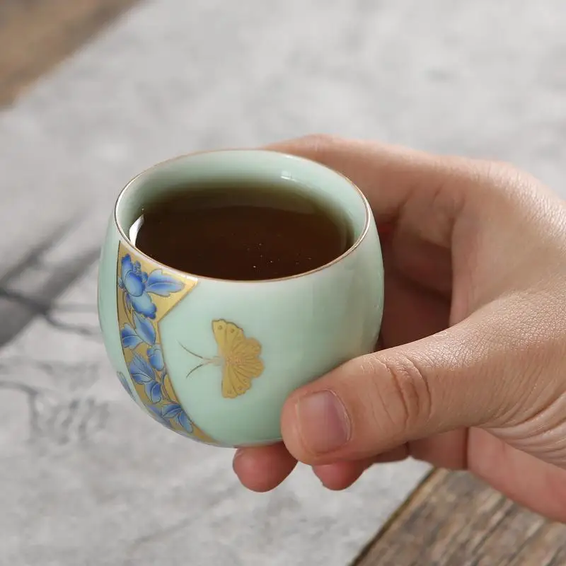 Керамический Celadon китайский чайный набор кунг-фу китайский кунг-фу чайные чашки мастер чашка фарфоровая чайная чаша чайная посуда кофейная чашка чайные аксессуары