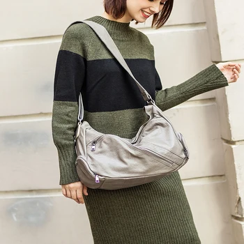 

2019 New Genuine Leather Big Women Handbag Female Crossbody Bag Summer Girls Shoulder Bags Messenger Bag Cowhide Lady's