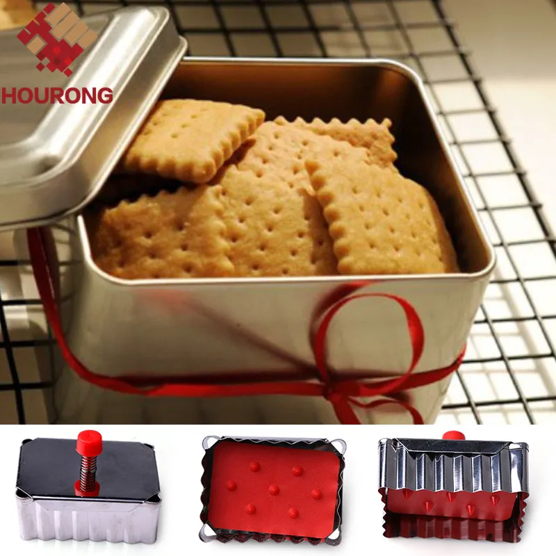 HOURONG Новое поступление 1 шт. DIY квадратный резаки для печенья нержавеющая сталь помадка прессованные формочки для печенья приспособления для домашней выпечки - изображение