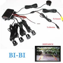 Dual Core CPU Sensor de distancia de Aparcamiento de Vídeo Del Coche Marcha Atrás Sistema de Radar de Vídeo todo-en-uno Conectar Aparcamiento DVD y el Monitor y Cámara
