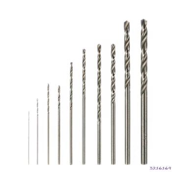 

10Pcs HSS High Speed White Steel Twist Drill Bit Set For Dremel Rotary Tool New