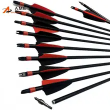 6PCS 30 Inch Spine 500 Archery Fiberglass Arrow Flecha Steel Plastic Feather For Recurve Bow Hunting Camping Shooting Arrowhead