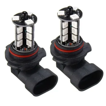 

Do Promotion! 2Pcs 9005 5050 LED 27 SMD RGB Car Headlight Fog Light Lamp Bulb with Remote Control 2017