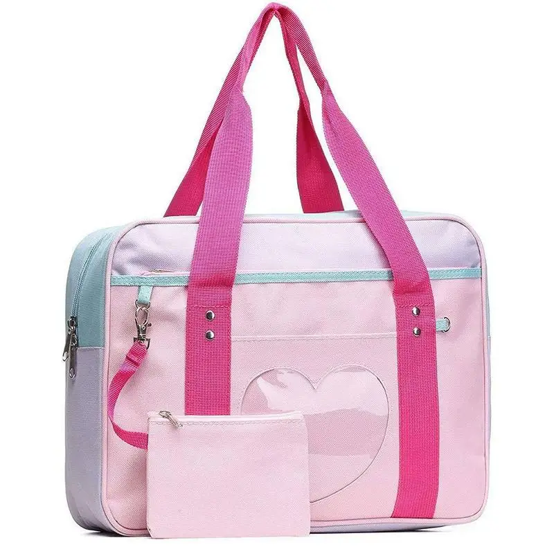 Новые японские студенческие сумки, Униформа, сумка на плечо, мультфильм, сердце, окно, школьная сумка на плечо, для девочек, милая сумочка для косплея