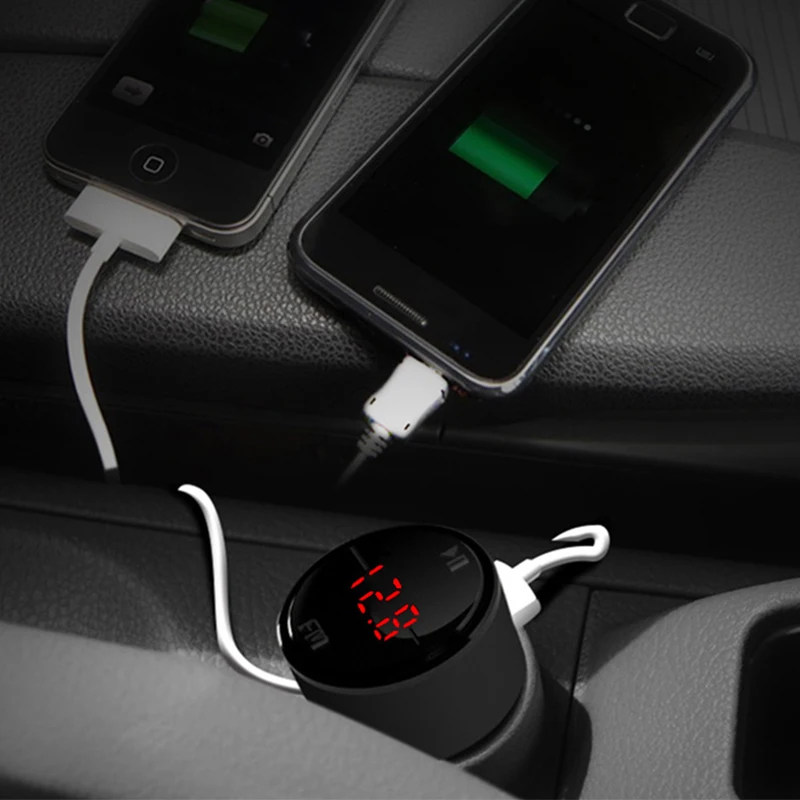 JINSERTA Bluetooth fm-передатчик автомобильный комплект громкой связи fm-радио MP3 плеер U диск USB Car Зарядное устройство