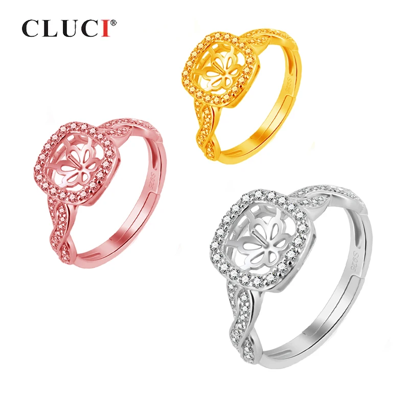 

CLUCI 925 Sterling Silver Exquisite Zircon Rings Bijoux Fashion Square Wedding Engagement Ring Gift Jewelry for Women SR2124SB