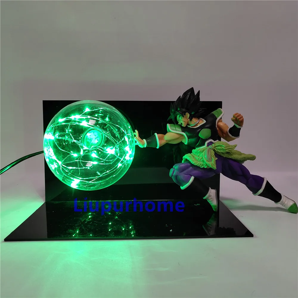 Светодиодная лампа с аниме фигуркой ночник настольные лампы Super Saiyan Broly для