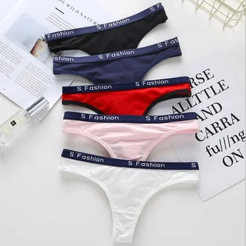 

Fashion Women Cotton Low-Rise Seamless Briefs String Sexy Underwear Soft Comfortable Female Panties Sexy Thong M/L