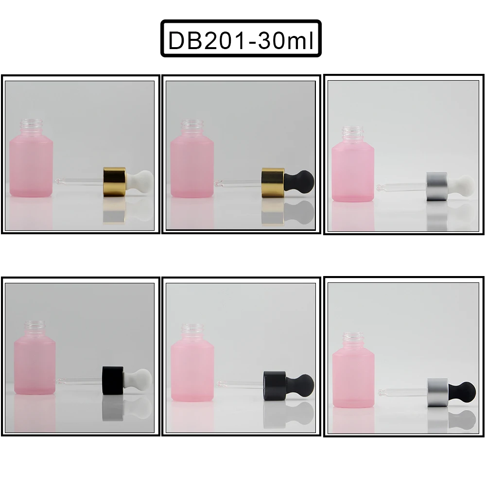 Пустые матовые розовый 30 мл флакон-капельница Роскошные эфирное масло 1 унция стеклянная бутылка оптовая продажа