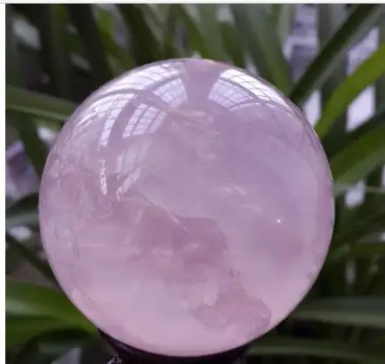 

high quality 100% pretty natural rose Quartz Crystal stone ball Healing