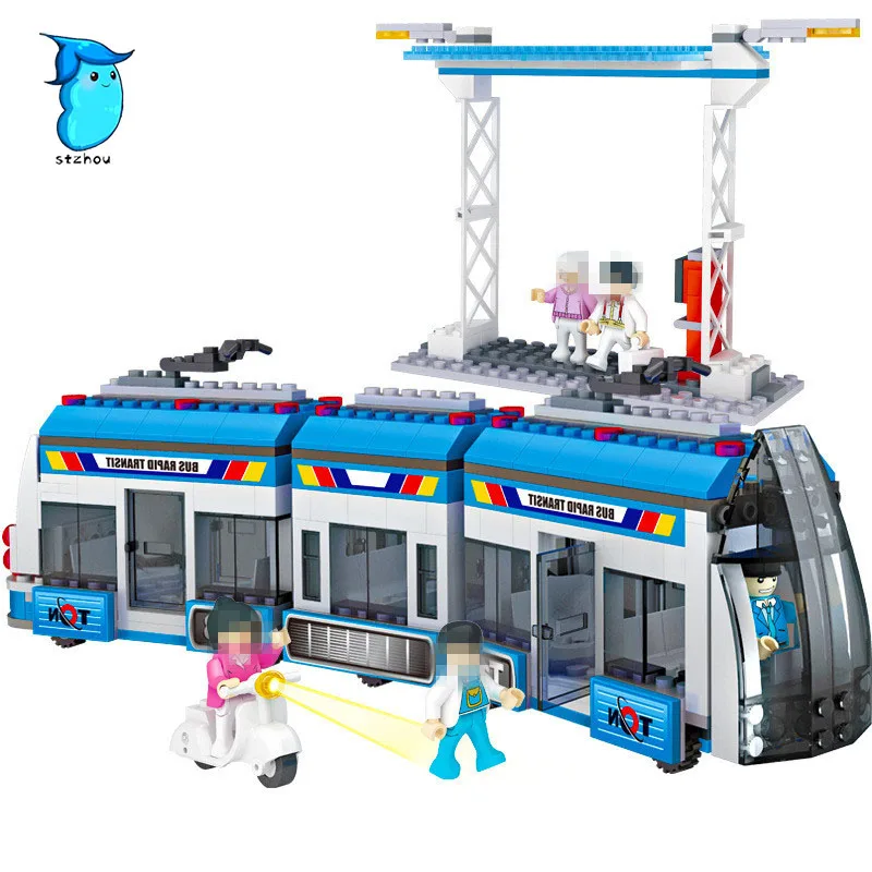 

StZhou Mi Ni Wan Dou 545pcs City BRT Bus Rapid Transit Building Block Brick Toy