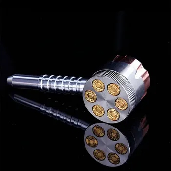 

Revolver Pipe Weed Grinder Six Shooter Smoking Creative Tobacco Cigarette Herb Grinder Smoke Crusher -Drop