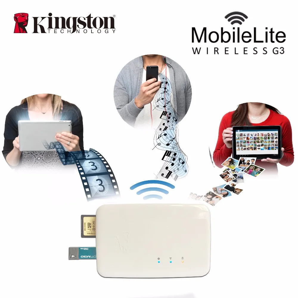 Многофункциональный передатчик Kingston беспроводной кардридер устройство для